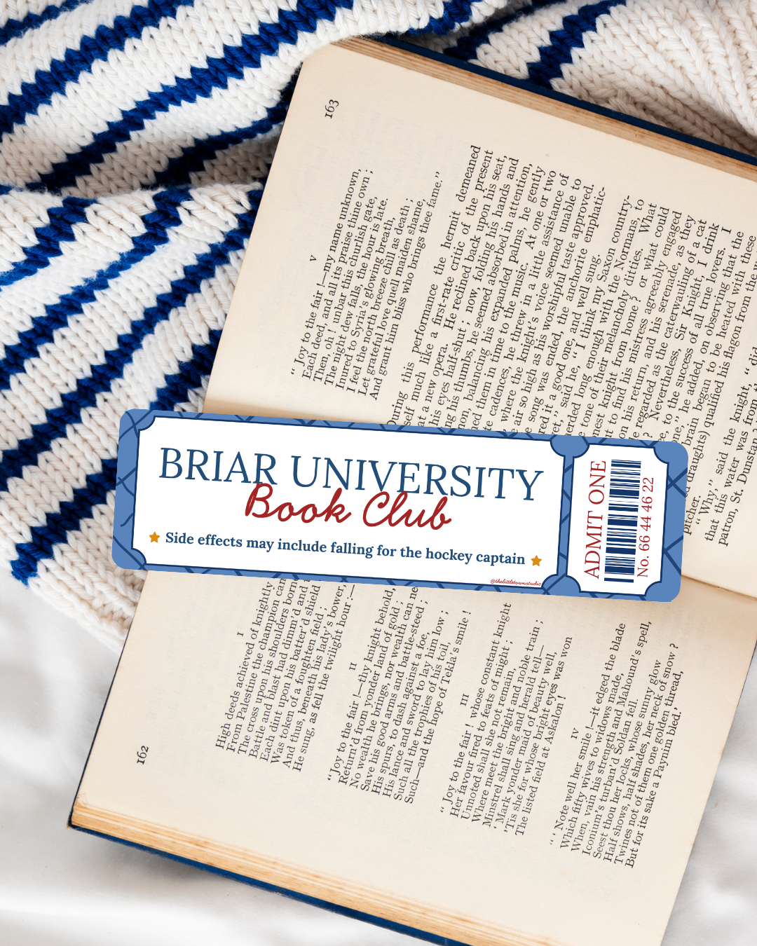 Briar University Book Club Bookmark
