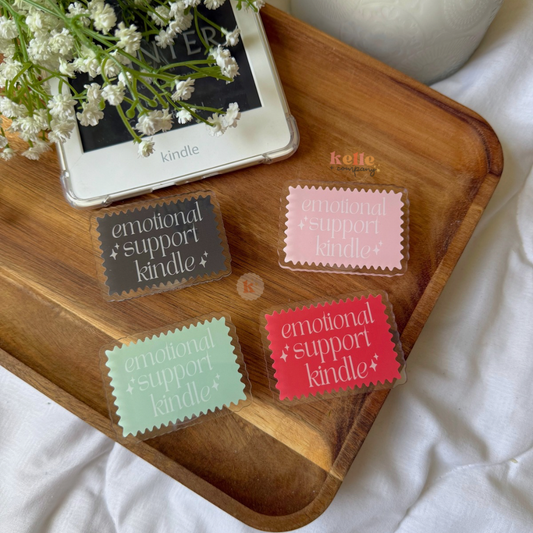 Emotional support kindle grip , kindle case, book lover gift: Red