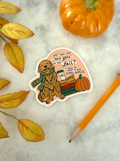 You've Got Mail | Golden Retriever Fall Sticker