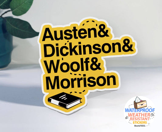 Female Authors Sticker 3" Classic Literature Bookstore Decal