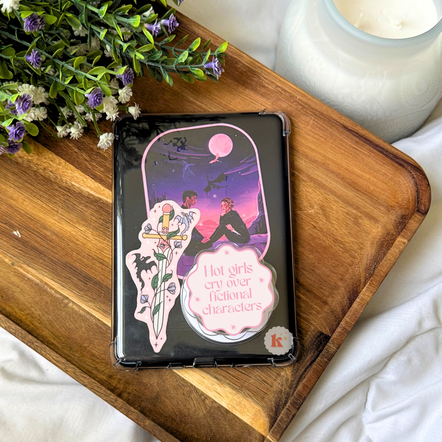 Kindle grip | Crying over fictional characters | kindle case: Regular Grip