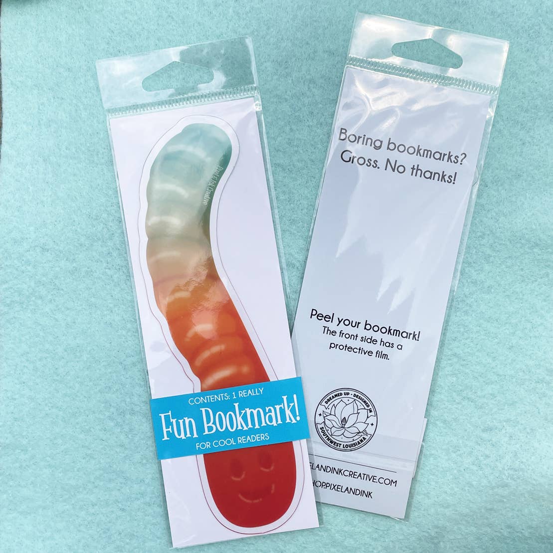 Gummy Worm Bookmark – A Sweet Treat for Your Shelves