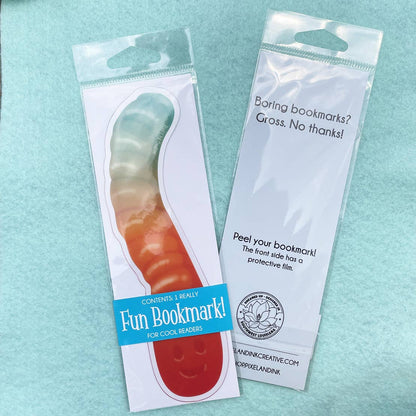 Gummy Worm Bookmark – A Sweet Treat for Your Shelves