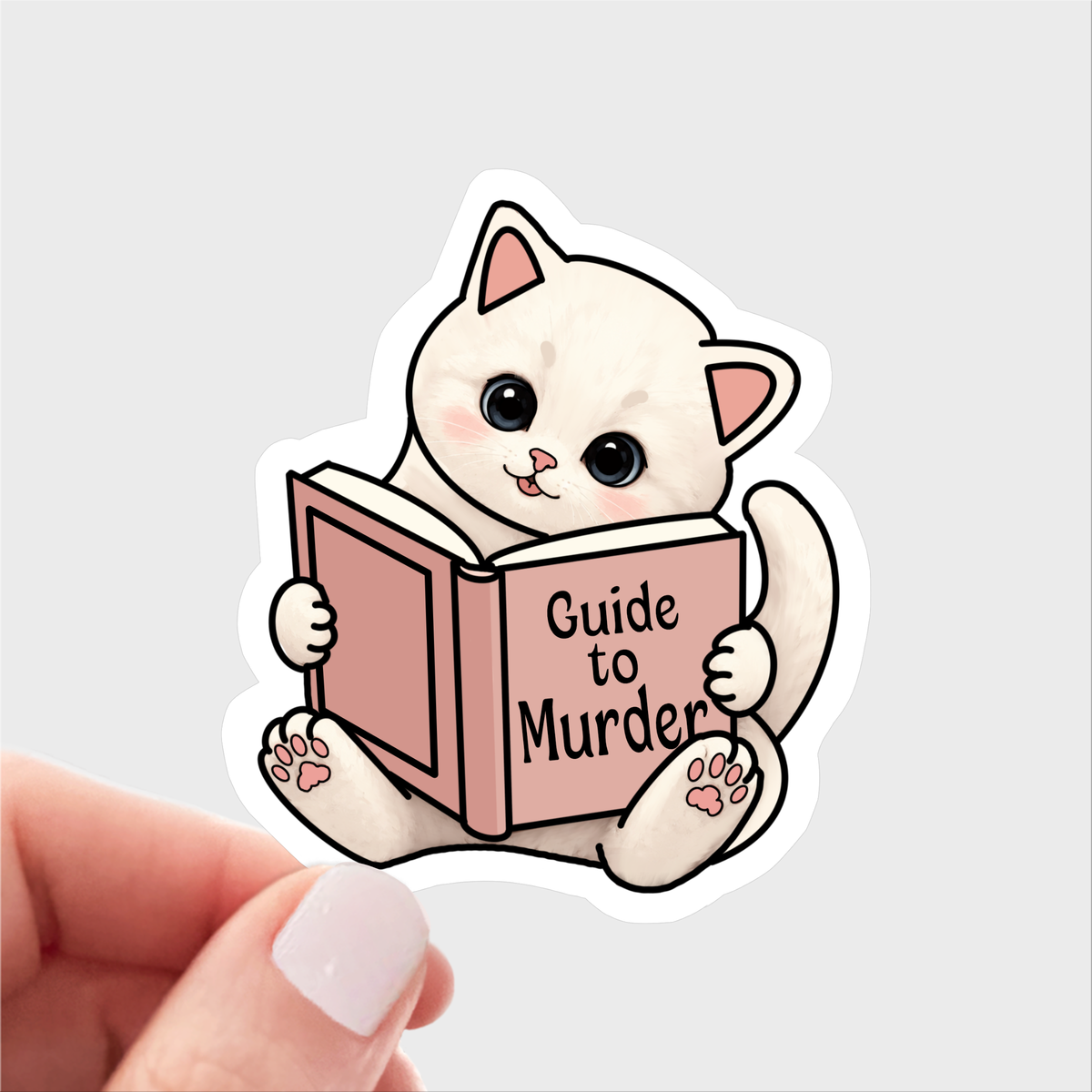 Kitty's Guide to Murder Sticker- cat, pet, adopt, book, cute