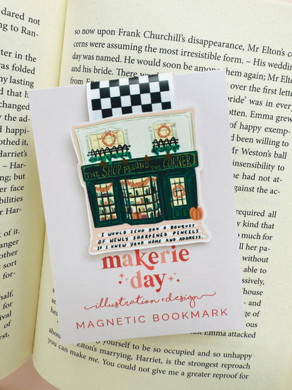 Fall Shop Around the Corner Magnetic Bookmark