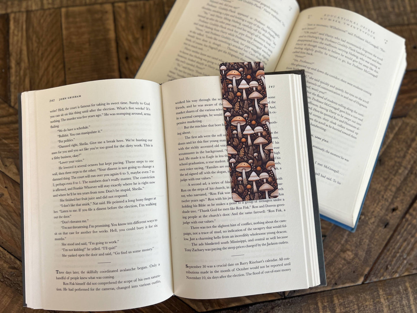 Watercolor Mushroom Bookmark Set: Dark Beige / Yes