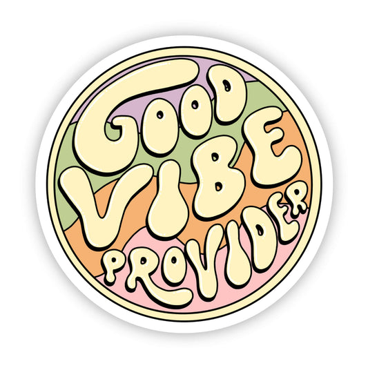 Good vibe provider circle sticker