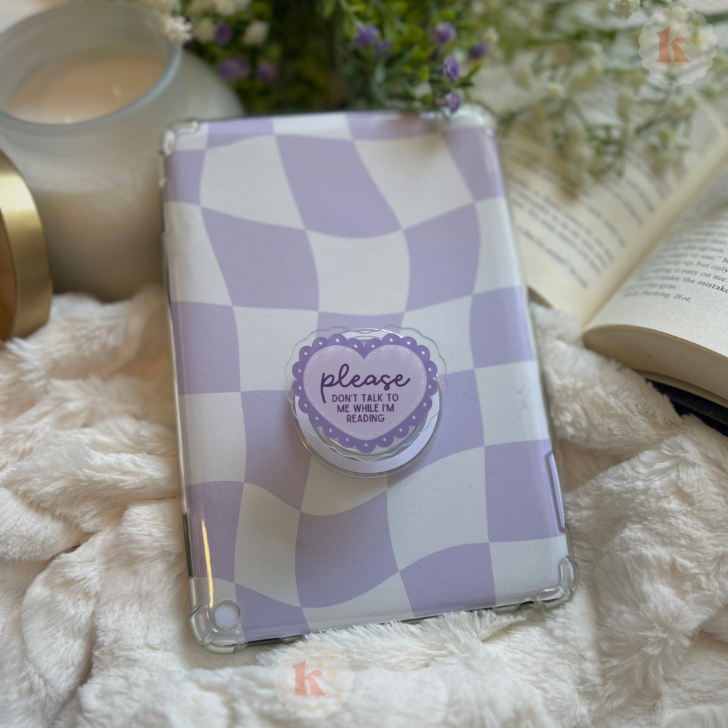 Please don’t talk kindle grip | coquette kindle grip | kobo: Regular Grip