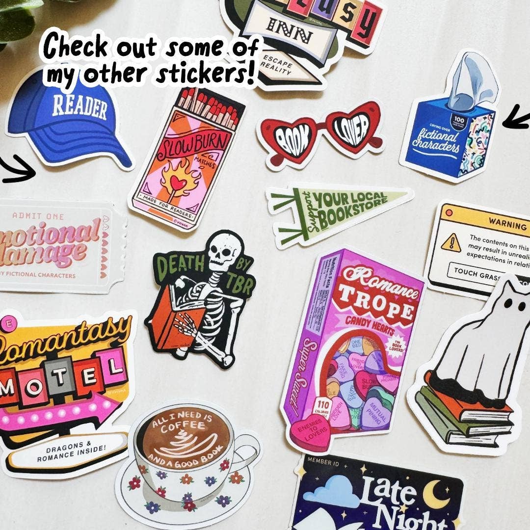 Support Your Local Bookstore Clear Matte Sticker, Bookish Kindle Sticker that is Perfect for Book Lovers & Readers