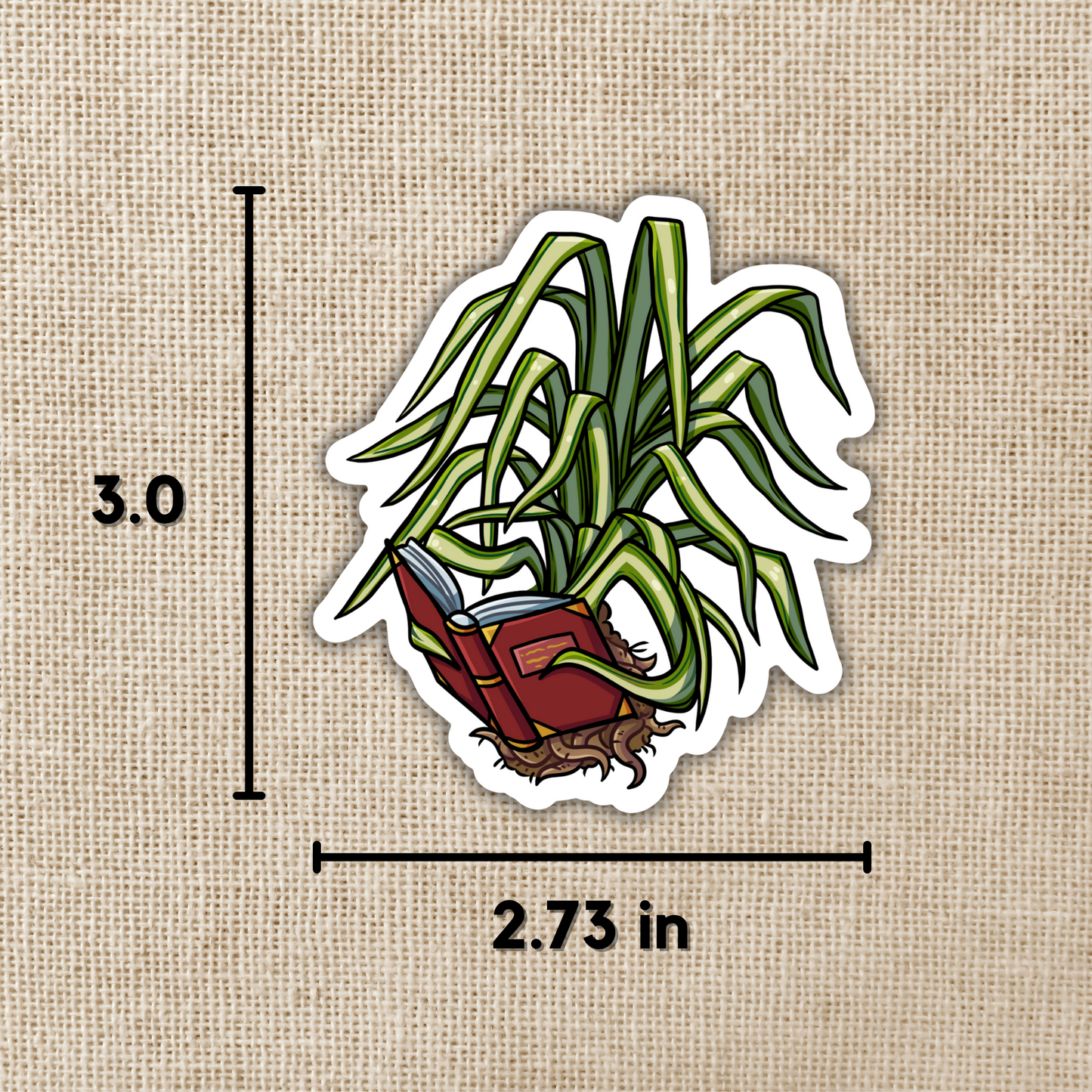 Caz the Spider Plant Sticker | The Spellshop