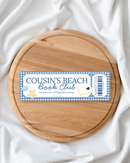 Cousin's Beach Book Club Book Mark