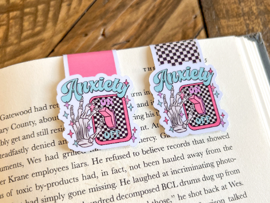 Anxiety On/Off Switch, Magnetic Bookmark