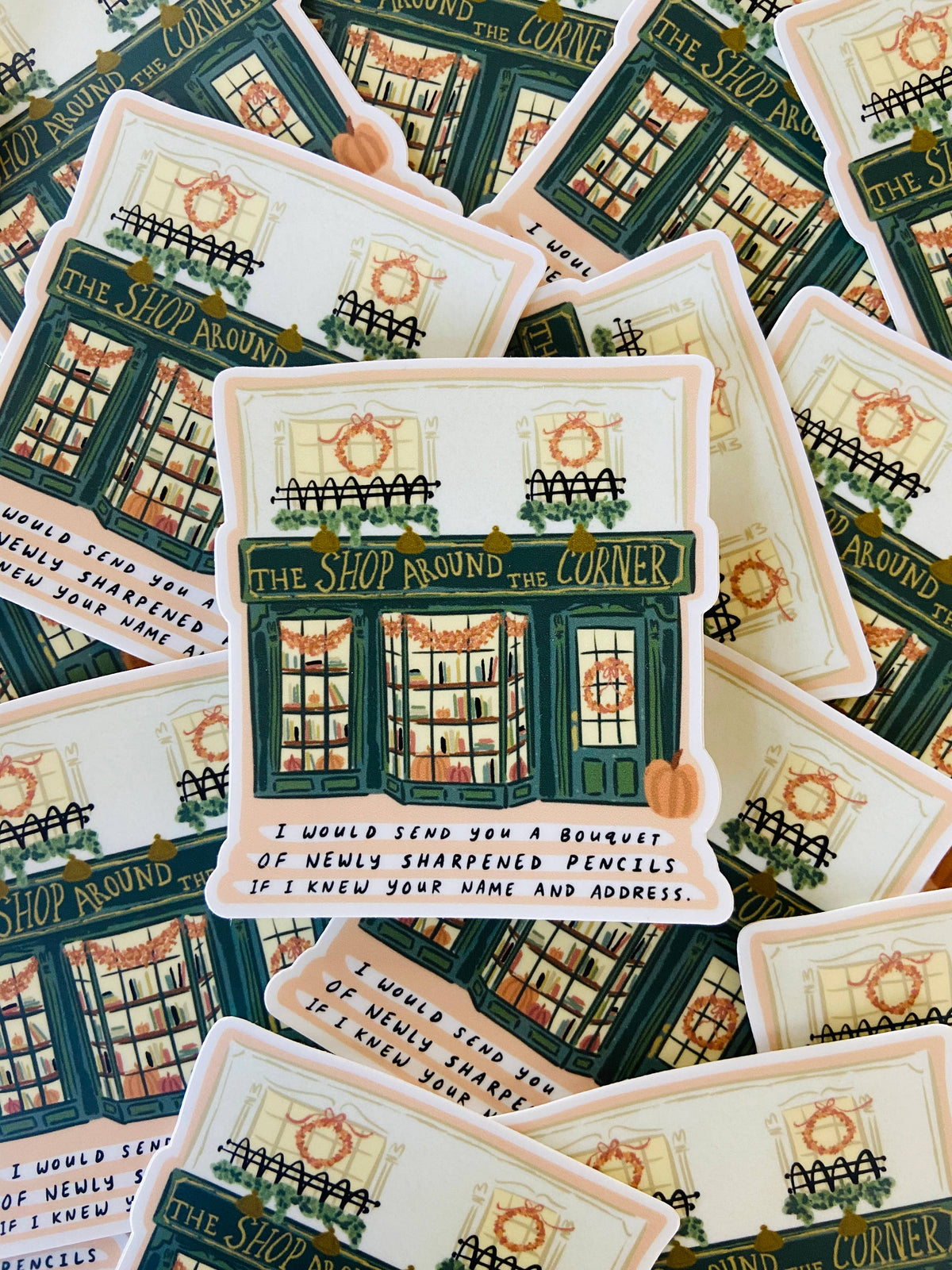 Fall Shop Around the Corner Sticker
