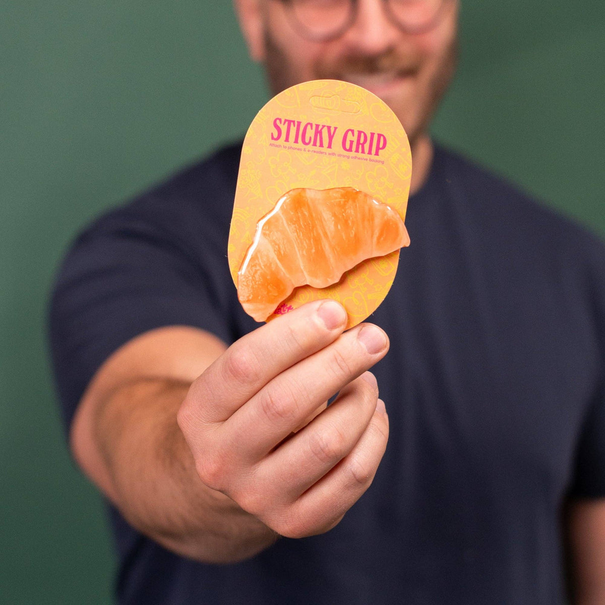 Oui Oui Croissant Sticky Grip Parisian Inspired Phone Holder: Single