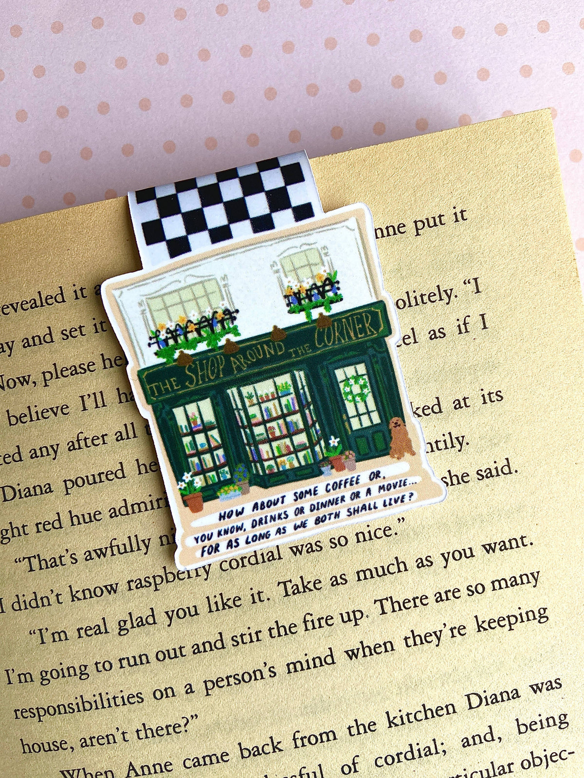 Spring Shop Around the Corner Magnetic Bookmark