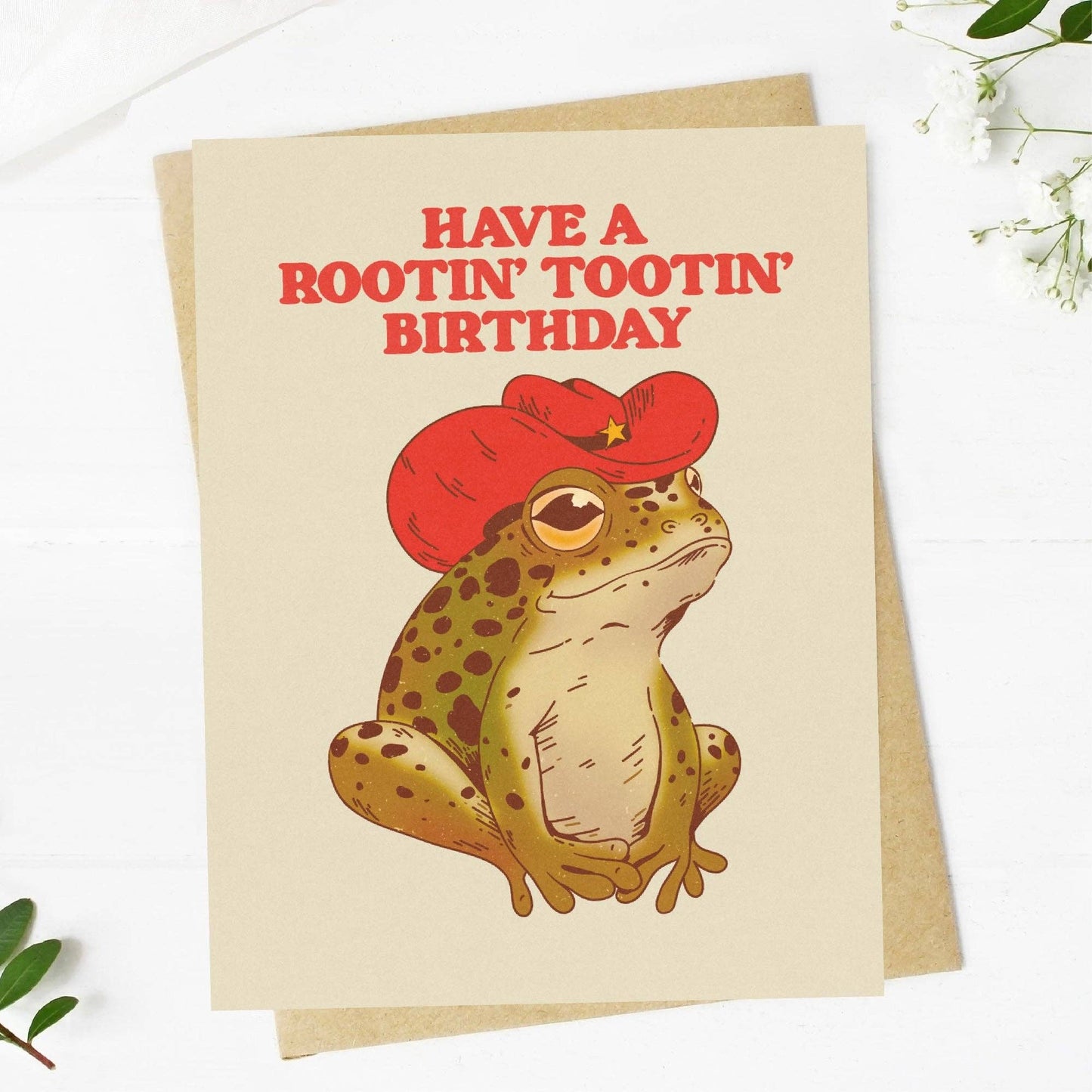 "Have a rootin tootin birthday" Cowboy Western Birthday Card
