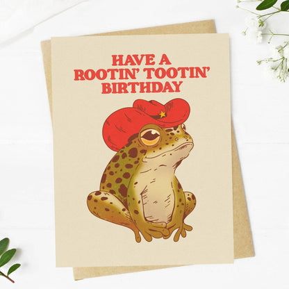 "Have a rootin tootin birthday" Cowboy Western Birthday Card