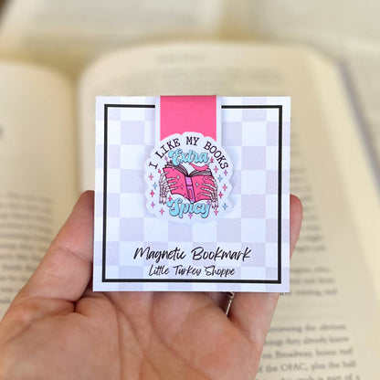 Extra Spicy Books Magnetic Bookmark: Red/Pink
