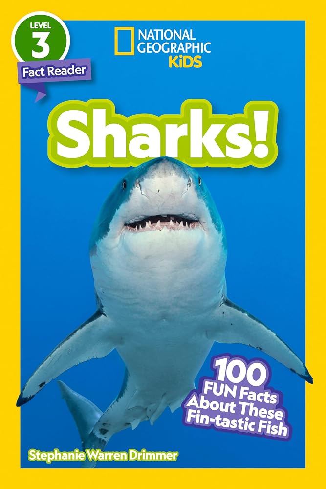 Sharks! (National Geographic Kids Readers, Level 3/Fact Reader): 100 Fun Facts About These Fin-tastic Fish cover image