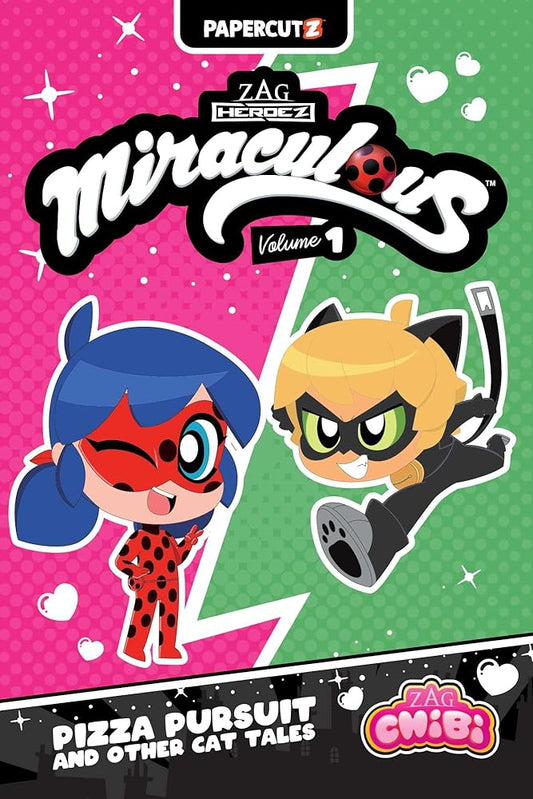 Miraculous Chibi Vol. 1: Pizza Pursuit and Other Cat Tales (1) (Miraculous Ladybug Chibi) cover image