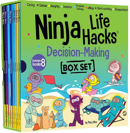 Ninja Life Hacks Decision Making Box Set (Books 57-64: Hard-working Ninja, Disappointed Ninja, Integrity Ninja, Investor Ninja, Problem Solving Ninja, eNinja, Caring Ninja, Curious Ninja) cover image