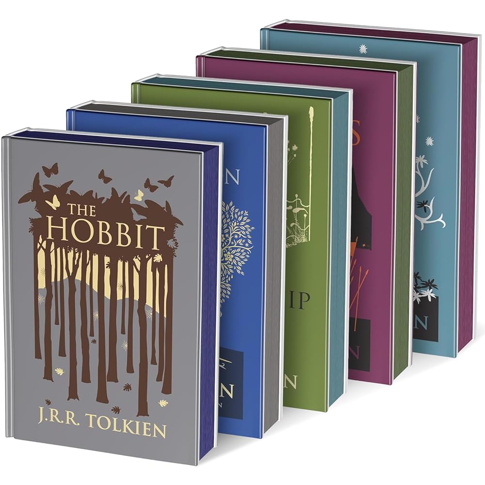 Collector's Edition, The Hobbit, The Silmarillion, The Fellowship of the Ring, The Two Towers, The Return of the King (The Lord of the Rings Vol. 1-3), 5 Books Set, by J.R.R. Tolkien cover image