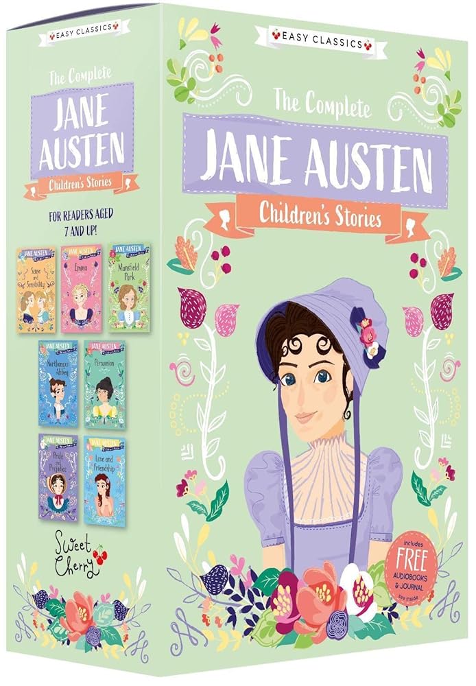 Jane Austen Children's Stories (Easy Classics) 8 Book Box Set (Emma, Pride and Prejudice, Northanger Abbey … Sense and Sensibility) cover image