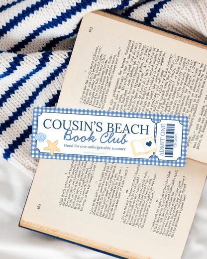 Cousin's Beach Book Club Book Mark