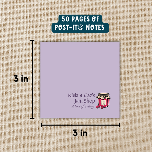 Kiela & Kaz's Jam Shop Sticky Notes | The Spellshop