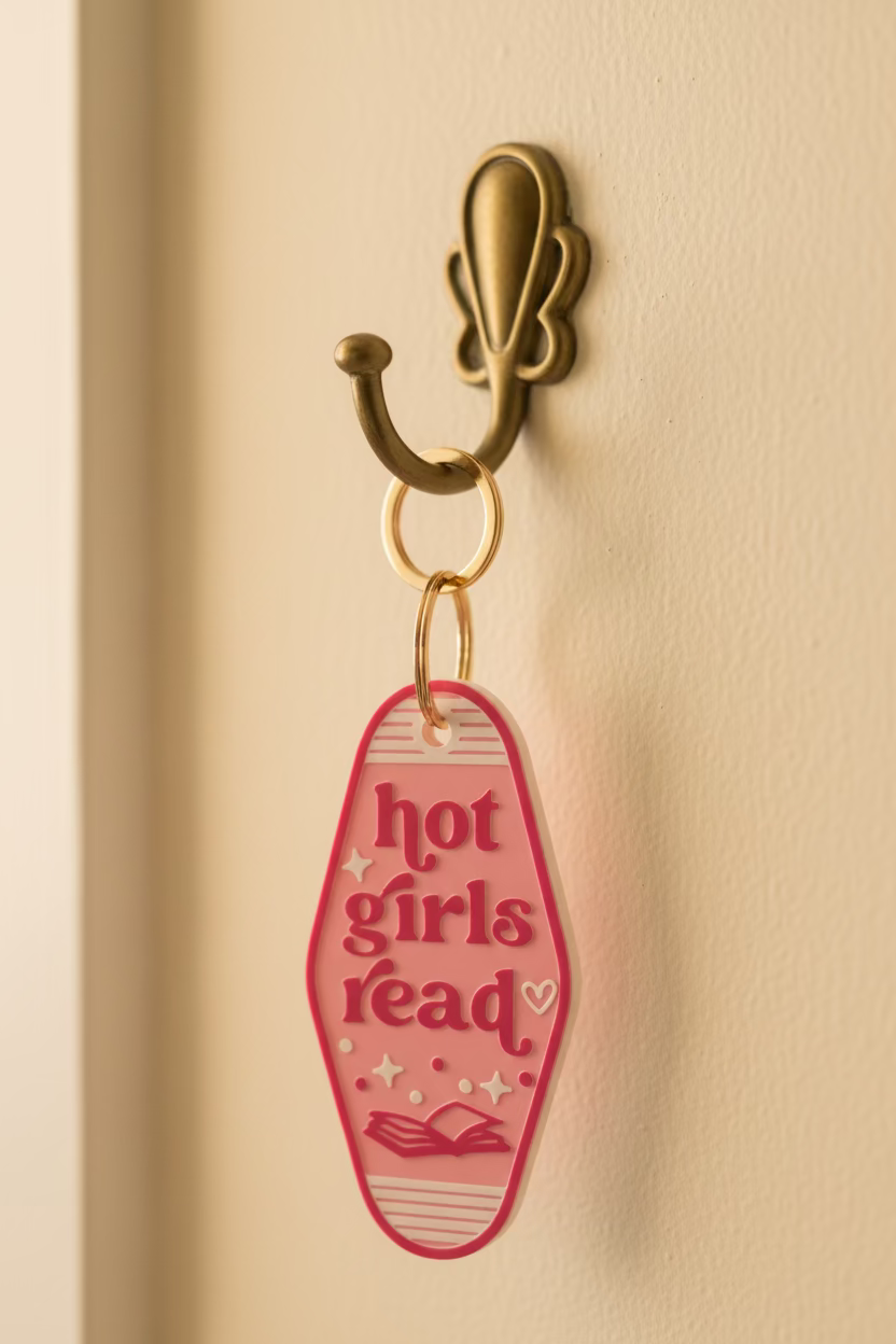 Plot Twist Prints: Hot girls read motel key chains