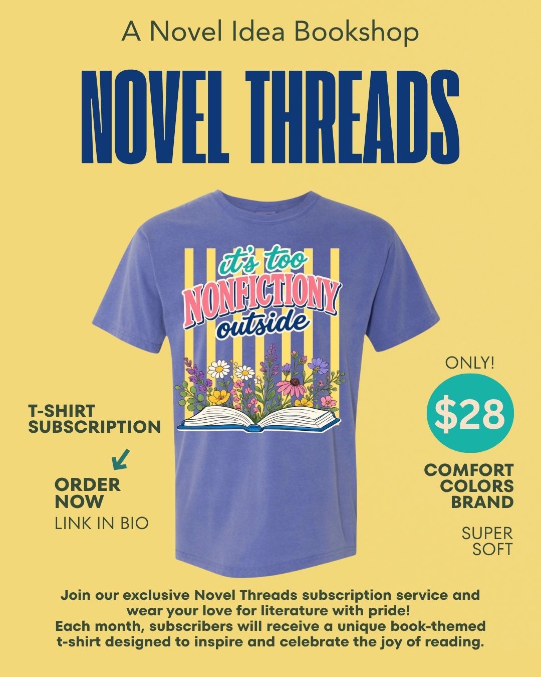 Novel Threads T-Shirt Subscription