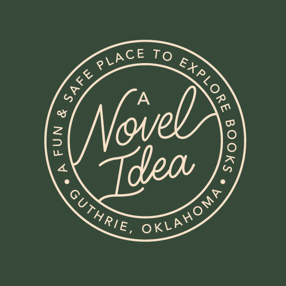 A Novel Idea Bookshop Round Die Cut Sticker