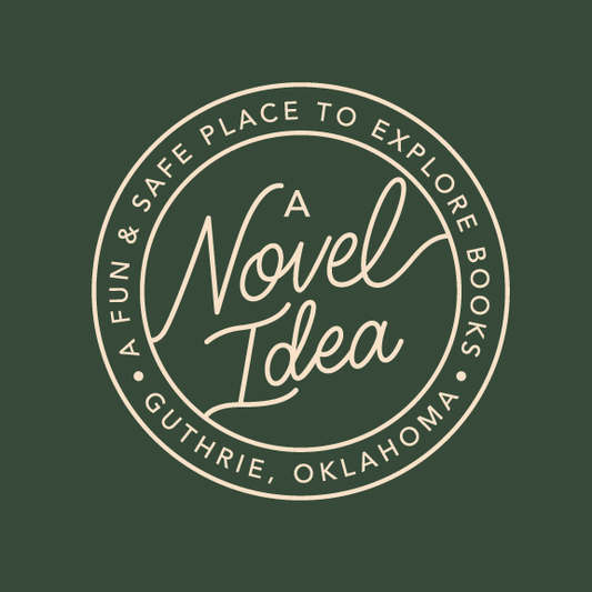 A Novel Idea Bookshop Round Die Cut Sticker