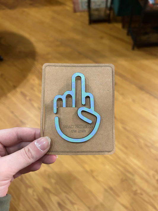 Red Brick Laser Co: Middle Finger Bookmark