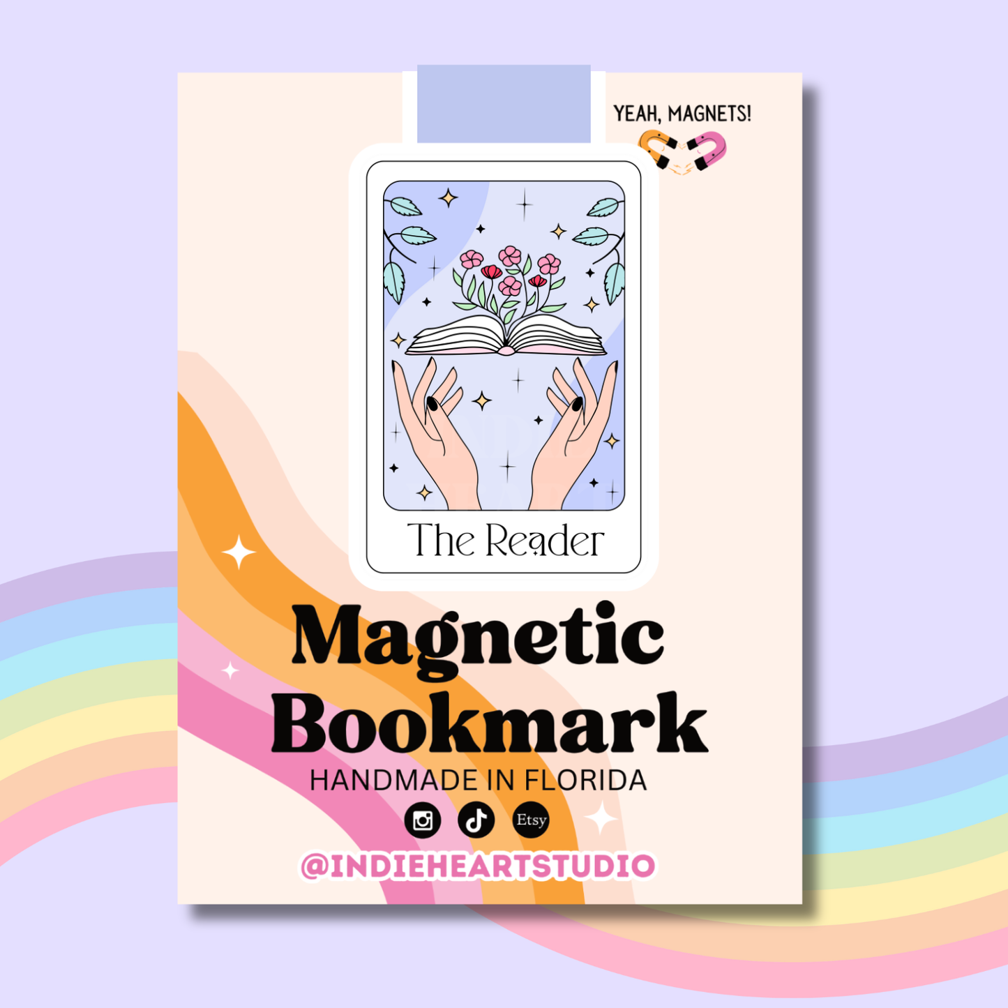The Reader Tarot Blue | Magnetic Bookmark 
