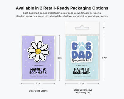 Magnetic Bookmarks, Antisocial Reading - Leave Me Alone: Clear Cello Sleeve