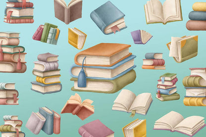 Book Collage back to school mini jigsaw puzzles