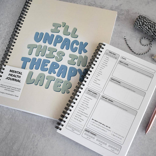 I'll Unpack This In Therapy Mental Health Journal: Small (5.5x8.5")