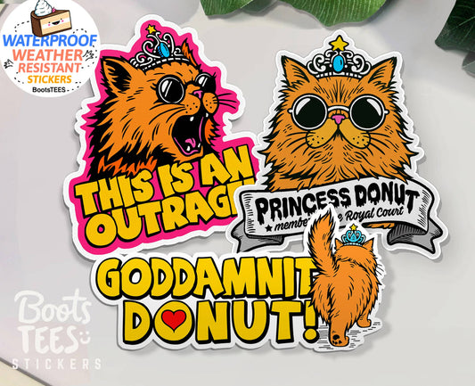 Dungeon Crawler Carl Stickers 3" Princess Donut Quote Decals: The Royal Court Stickers