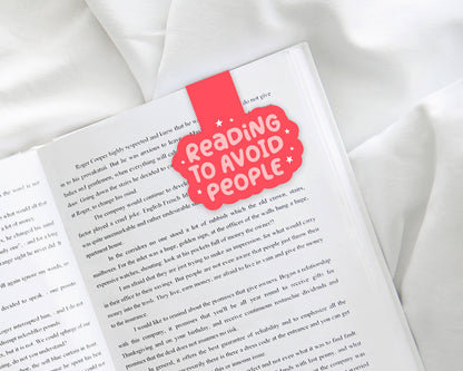 Magnetic Bookmark, Funny Bookmarks, Introverts and Bookworms: Clear Cello Sleeve
