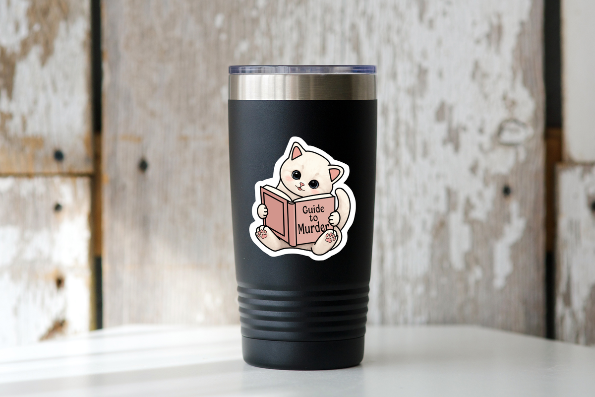 Kitty's Guide to Murder Sticker- cat, pet, adopt, book, cute