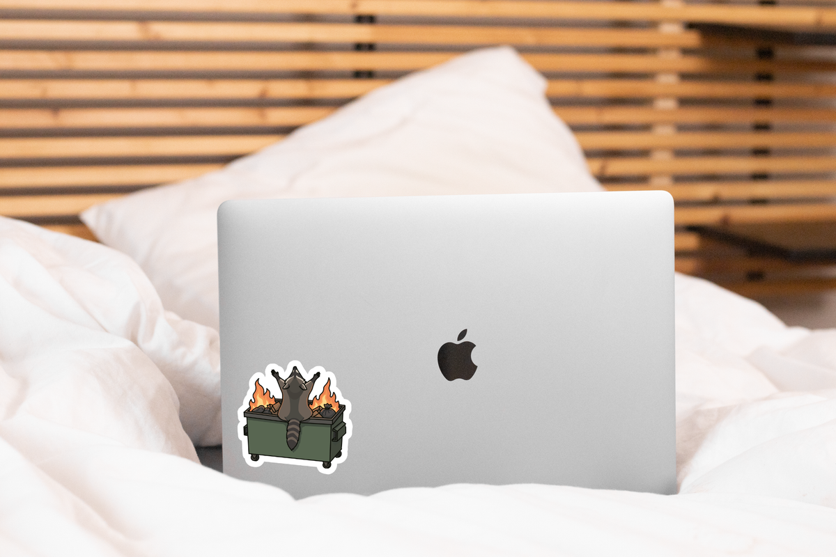 Let it Burn Sticker - trash, raccoon, love, cute, relatable