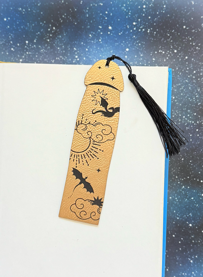 Dragon Rider Cockmark Bookmark: Gold