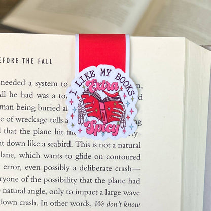 Extra Spicy Books Magnetic Bookmark: Red/Pink
