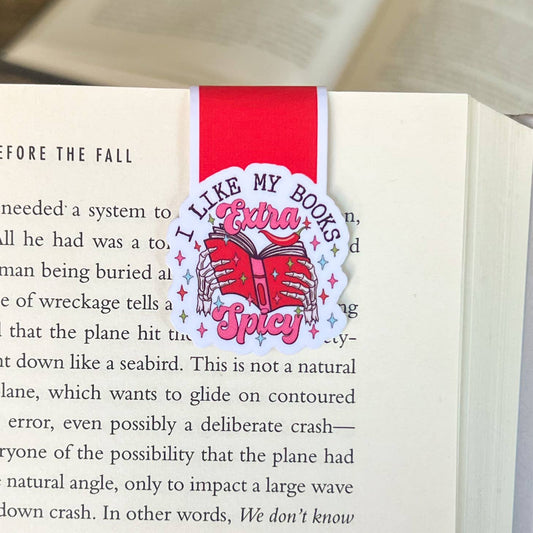 Extra Spicy Books Magnetic Bookmark: Red/Pink