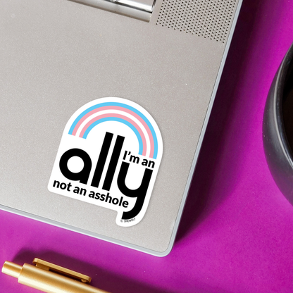 Sticker: I'm an Ally, Not an Asshole / Support Trans Rights