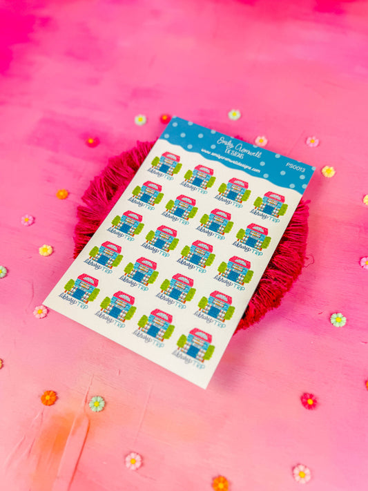 Library Trip Planner Stickers PS0013