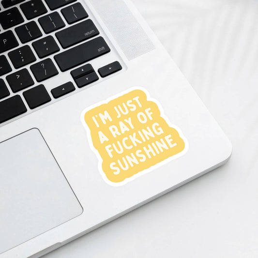 Funny Stickers, Swear Words - Ray of Fucking Sunshine