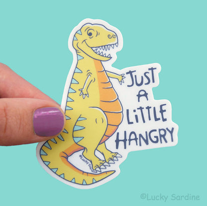T-Rex Dinosaur, Funny Hangry Dino Vinyl Sticker