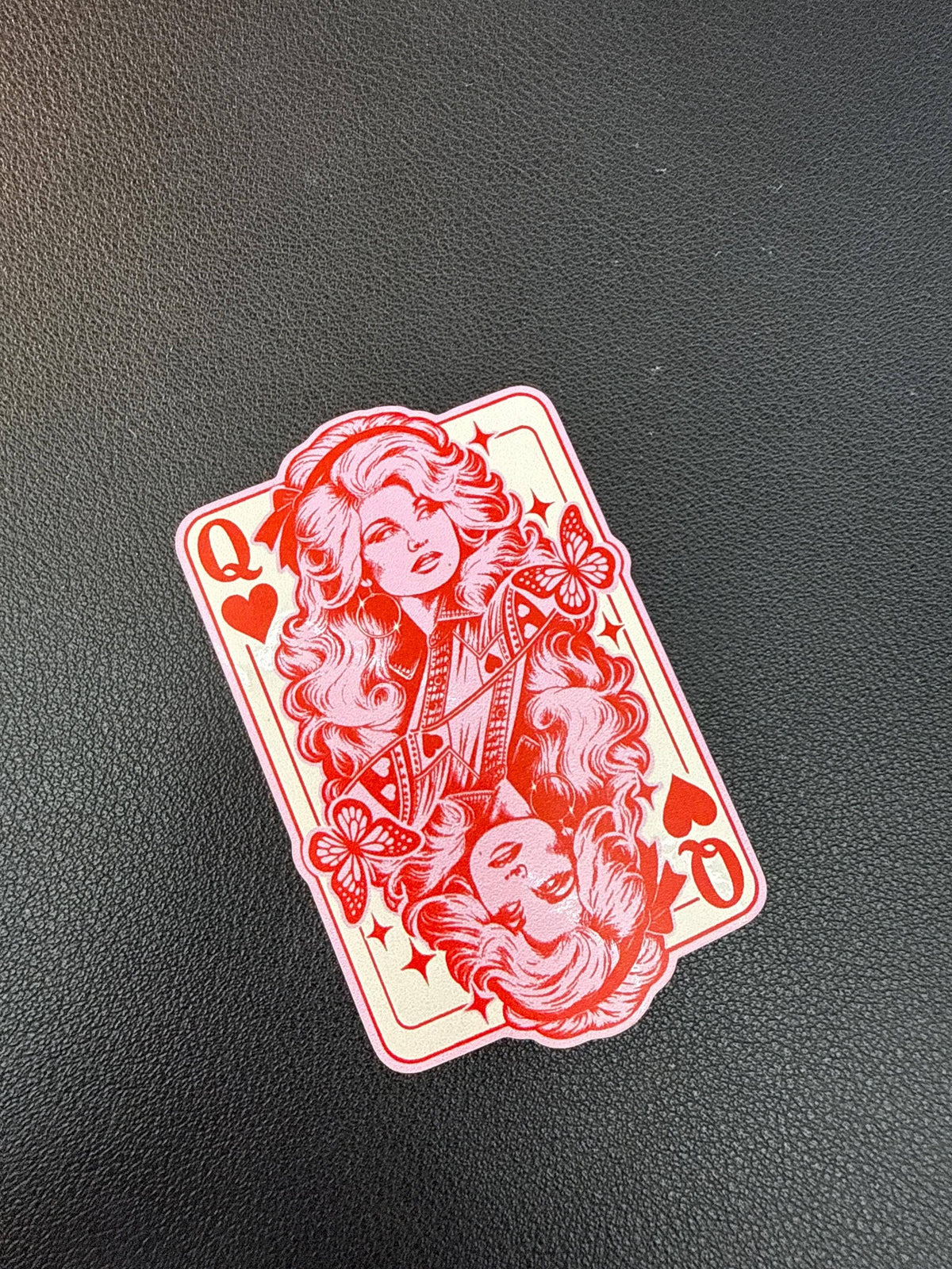 Dolly Parton Queen of Hearts Sticker: Vinyl sticker